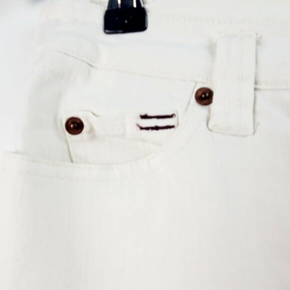 Louie Women's White Straight Leg Jeans Mid Rise Size 4 EUC - Picture 5 of 10